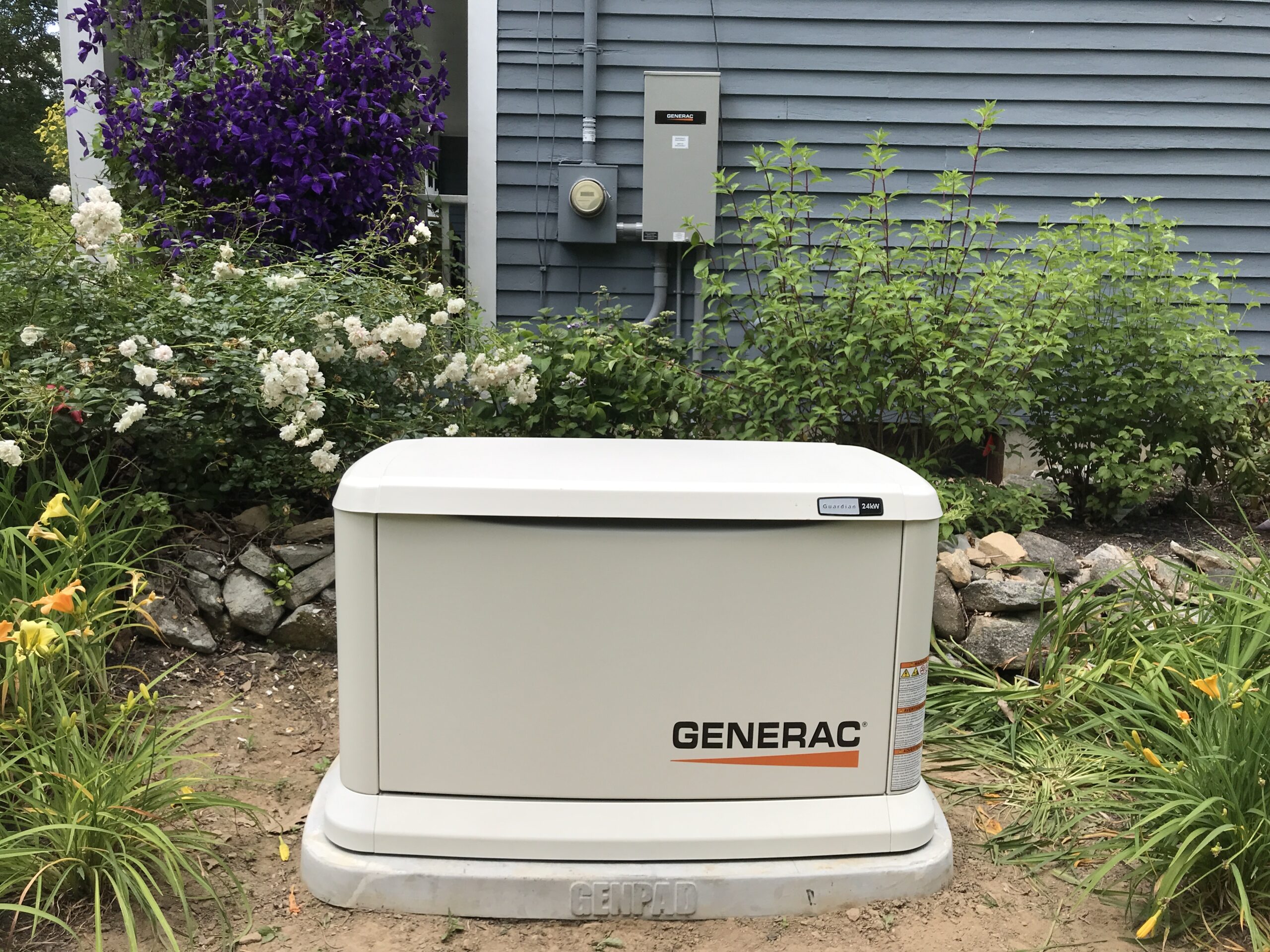Generac generator in the garden