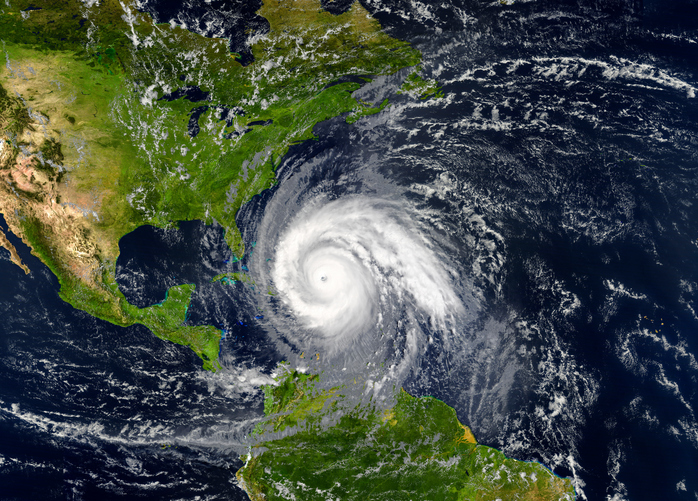 tropical hurricane approaching the USA.